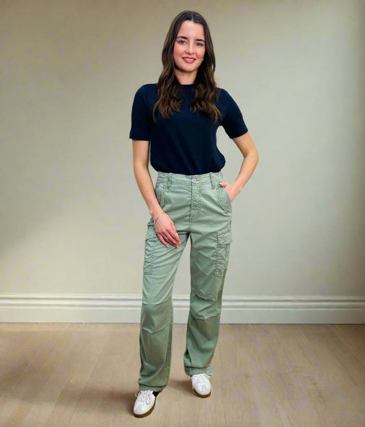 Sage Lyocell Rich Cargo Trousers
