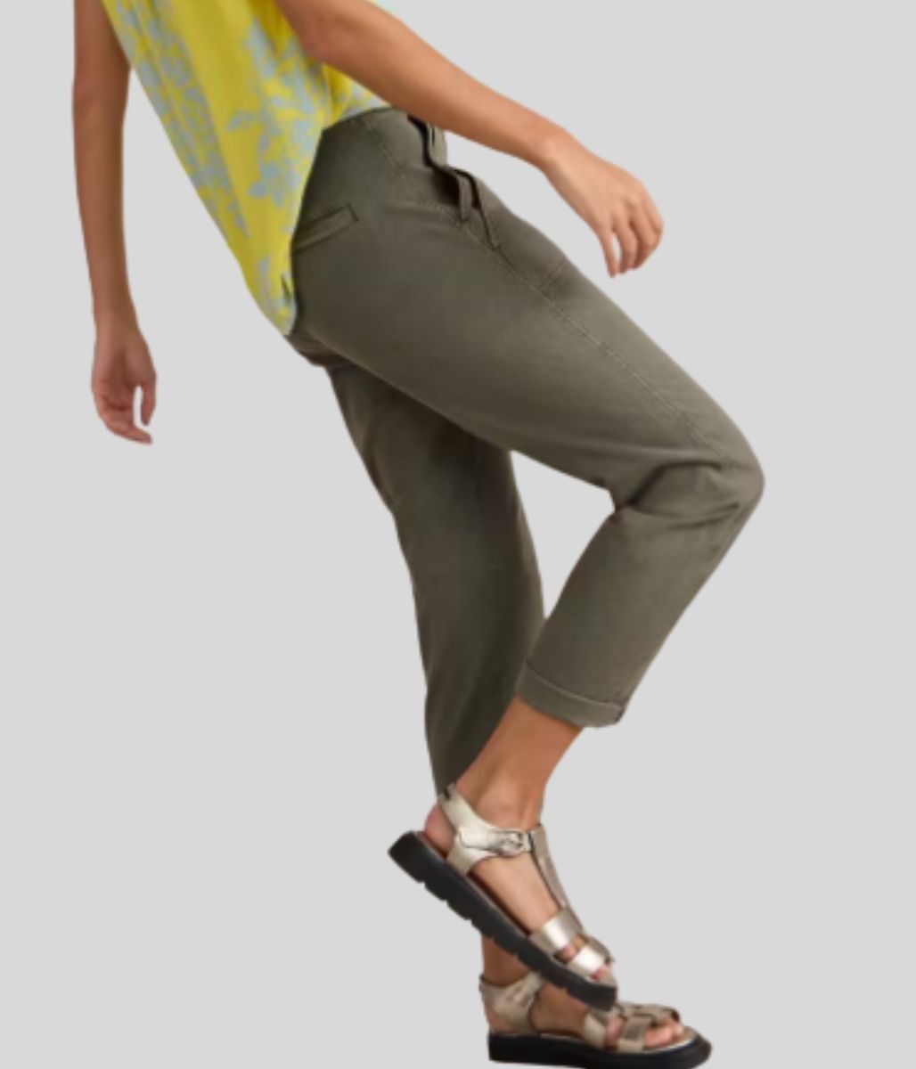 Khaki Twister Chino Trousers
