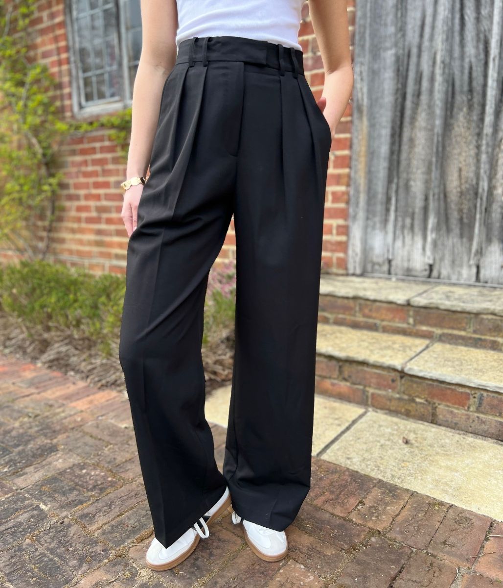 Black Tailored Wide Leg Trousers