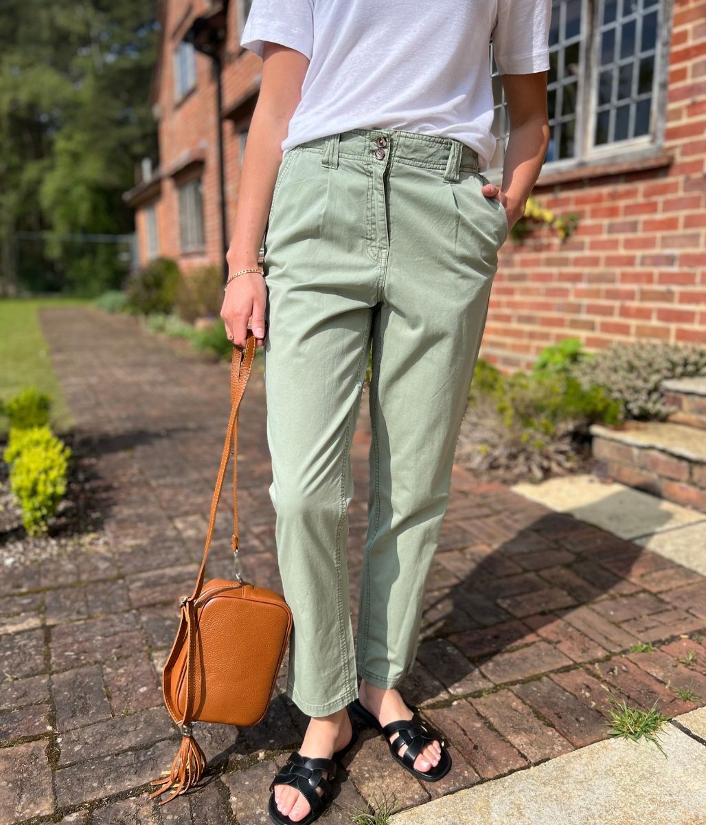 Green Pure Cotton Chinos