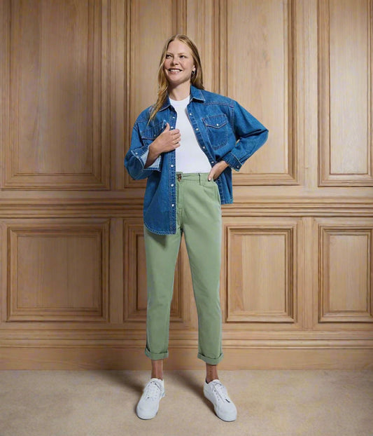 Green Pure Cotton Chinos