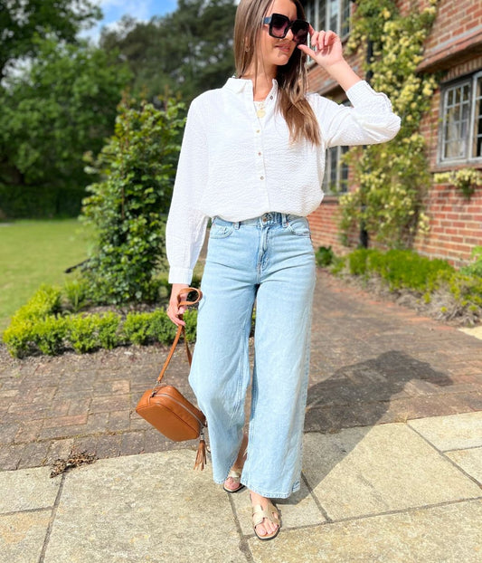 Light Blue Slouchy Wide Leg Jeans