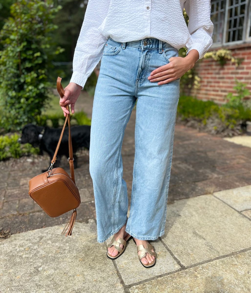 Light Blue Slouchy Wide Leg Jeans
