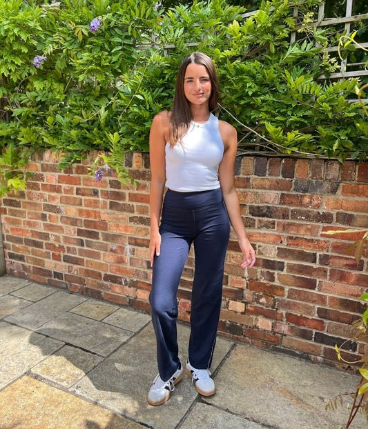 Navy Cotton Rich Side Stripe Joggers