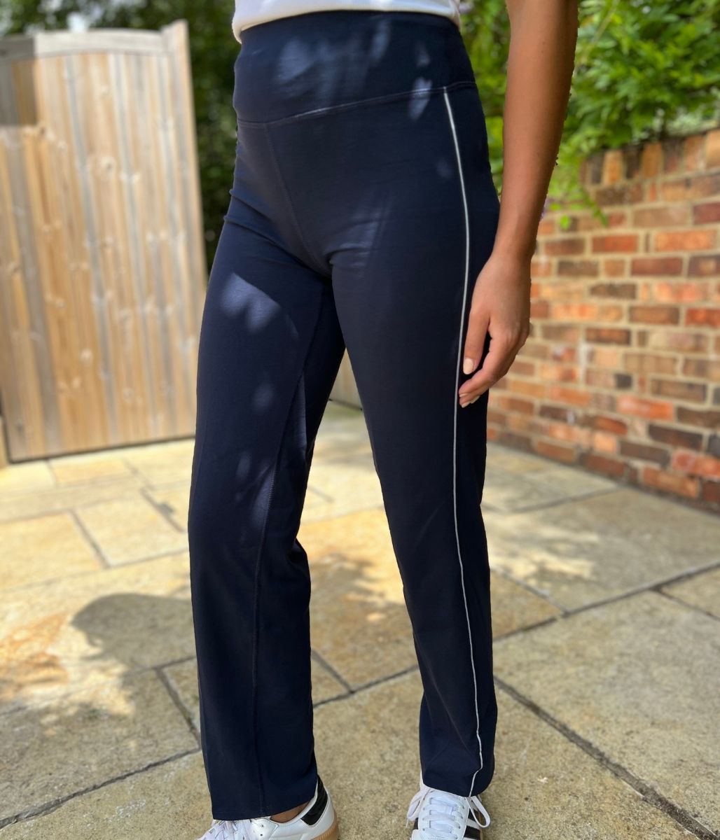 Navy Cotton Rich Side Stripe Joggers