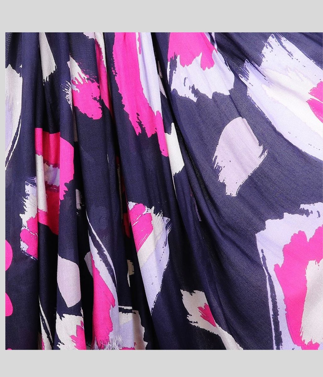 Pom Navy Brushstrokes Scarf